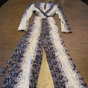Angie Snakeskin Jumpsuit